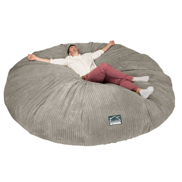 CloudSac 5000 XXXXXL 超特大タイタニックメモリーフォームビーズクッションソファ - クラシックコーデュロイミンク 01