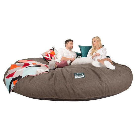 CloudSac 5000 XXXXXL 超特大タイタニックメモリーフォームビーズクッションソファ - Interalliウールビスケット 03