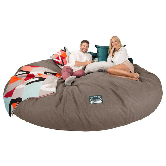 CloudSac 5000 XXXXXL 超特大タイタニックメモリーフォームビーズクッションソファ - Interalliウールビスケット 04
