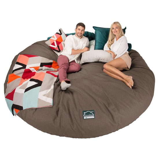 CloudSac 5000 XXXXXL 超特大タイタニックメモリーフォームビーズクッションソファ - Interalliウールビスケット 01