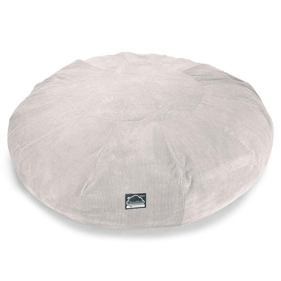 CloudSac 5000 XXXXXL 超特大タイタニックメモリーフォームビーズクッションソファ - ポンポンアイボリー 04