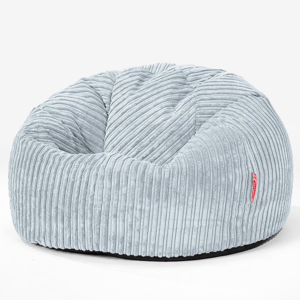 CloudSac キッズ 子供用メモリーフォームジャイアントビーズクッション 2-12歳用 - クラシックコーデュロイベビーブルー Fabric Close-up Image