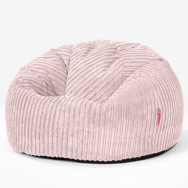 CloudSac キッズ 子供用メモリーフォームジャイアントビーズクッション 2-12歳用 - クラシックコーデュロイブラッシュピンク 01