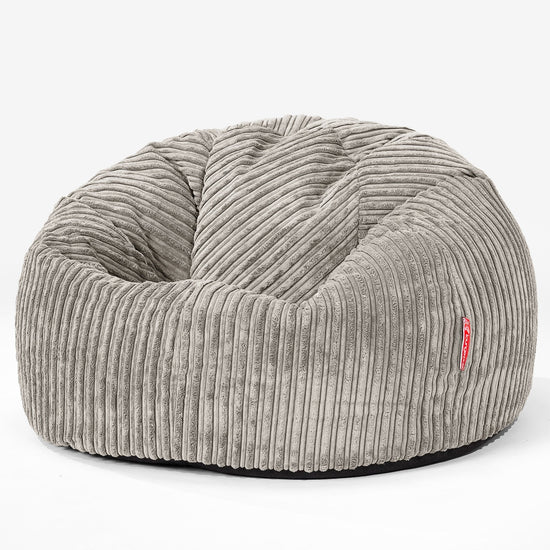 CloudSac キッズ 子供用メモリーフォームジャイアントビーズクッション 2-12歳用 - クラシックコーデュロイミンク 01