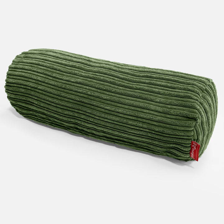 筒型ボルスタークッション 20 x 55cm - クラシックコーデュロイフォレストグリーン 01