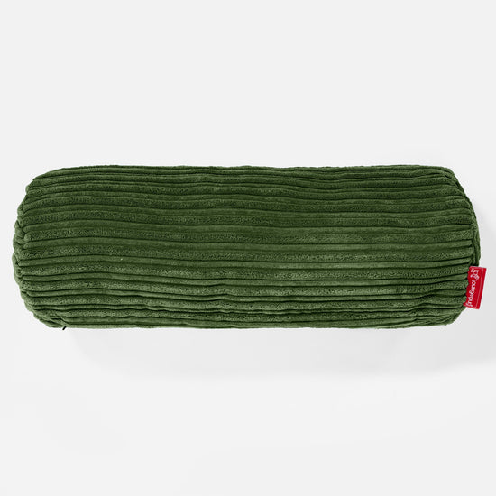 筒型ボルスタークッション 20 x 55cm - クラシックコーデュロイフォレストグリーン 02