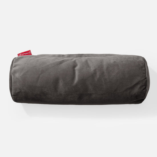 筒型ボルスタークッション 20 x 55cm - ベルベットグラファイトグレー 02