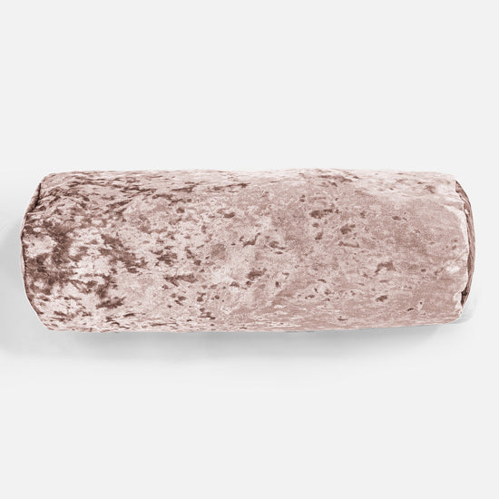 筒型ボルスタークッション 20 x 55cm - ヴィンテージベルベットトリュフ 02