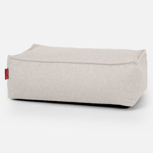 大型フットスツール - ふわもこテディブークレアイボリー