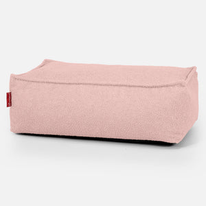 大型フットスツール - ふわもこテディブークレピンク