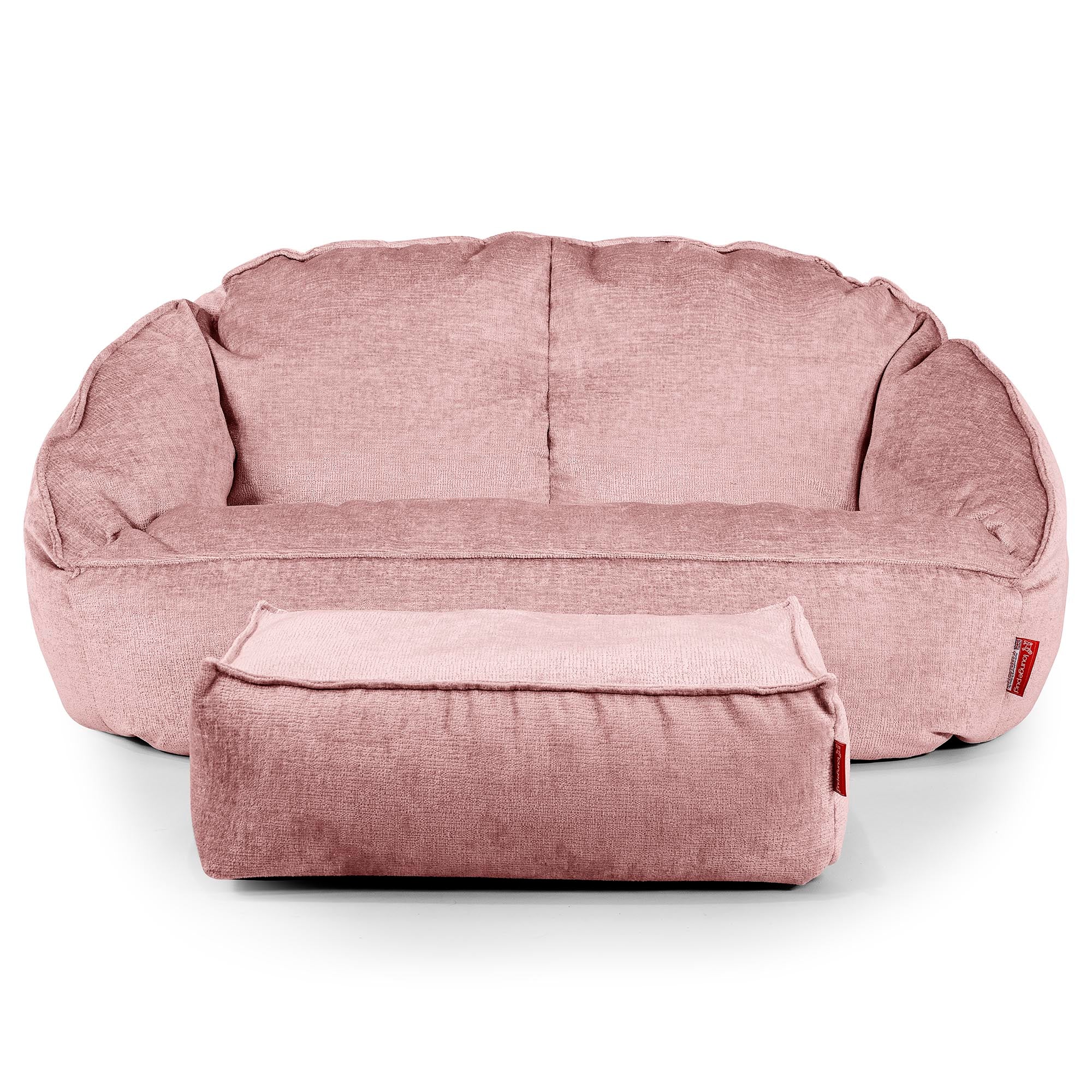 Lounge Pug Bubbleソファビーズクッション - ベルベットピンク– Lounge