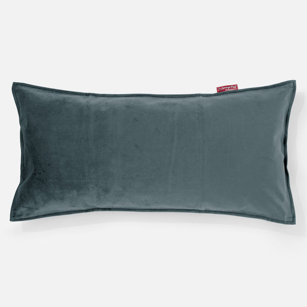 XL長方形枕クッション 40 x 80cm  - ベルベットティール 01
