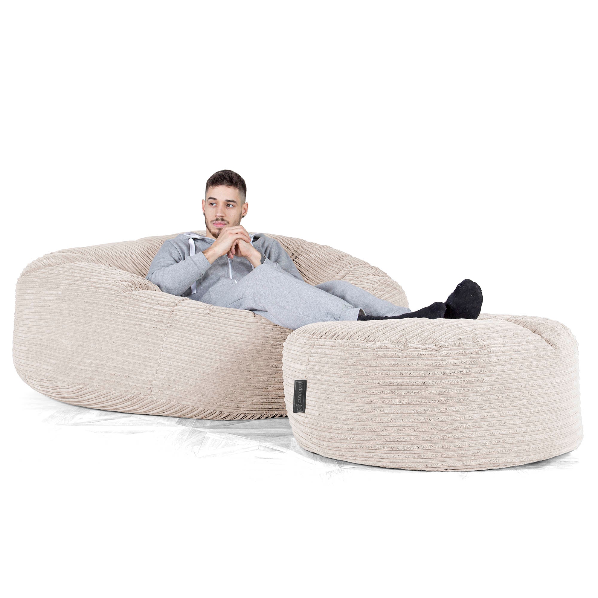 LoungePug超特大メガマンモスビーズソファ-クラシックコーデュロイ