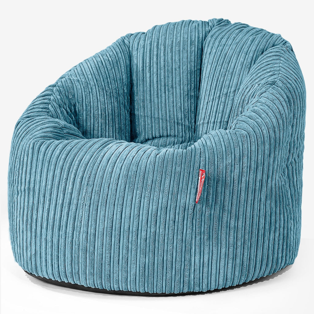 loungepug カドルアップ座椅子 ビーンバッグソファ 水色 コーデュロイ loungepug カドルアップ座椅子 ビーンバッグソファ 水色
