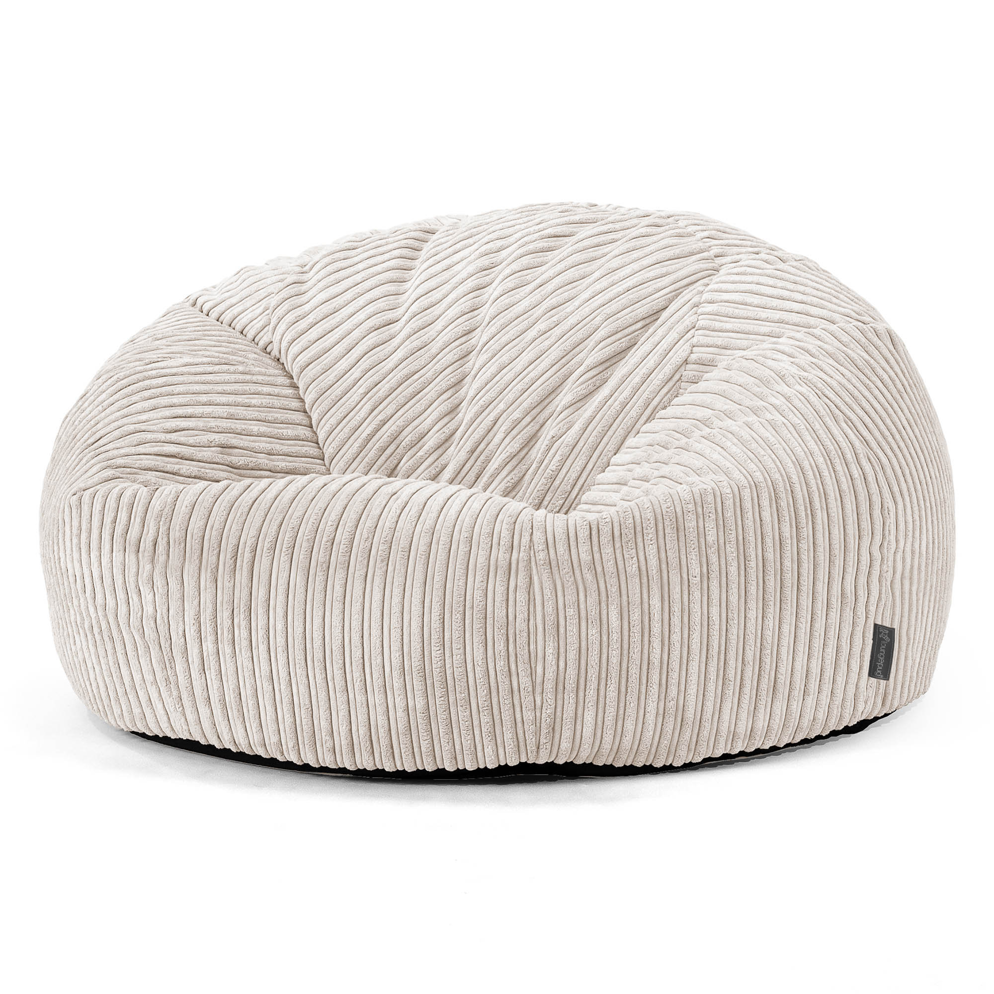 Loungepug クラシックビーズクッションチェア ボンボンアイボリー LoungePug クラシックビーズソファ-クラシックコーデュロイアイボリー