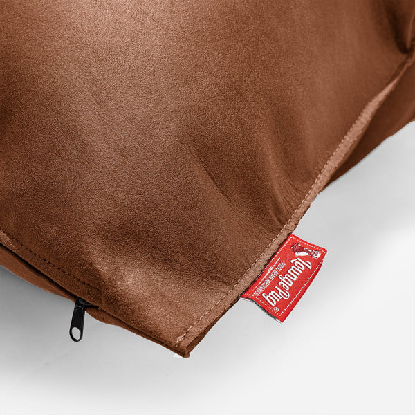 クッションカバー 47 x 47cm - アンティーク調レザーブリティッシュタンブラウン Fabric Close-up Image