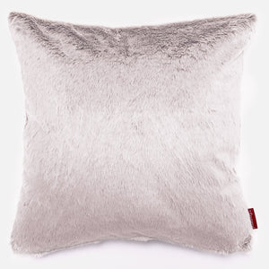 特大クッションカバー 70 x 70cm - フェイクラビットファーダスティピンク