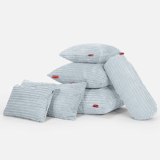 特大クッション 70 x 70cm - クラシックコーデュロイベビーブルー 04