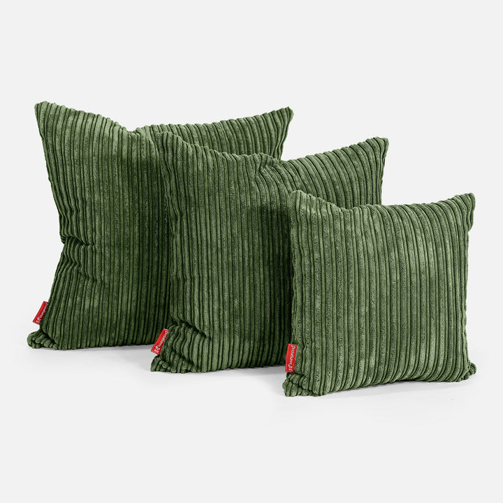 特大クッション 70 x 70cm - クラシックコーデュロイフォレストグリーン 02