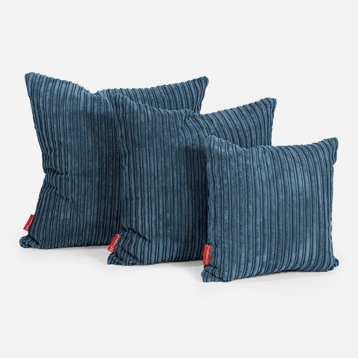 特大クッション 70 x 70cm - クラシックコーデュロイネイビー 02