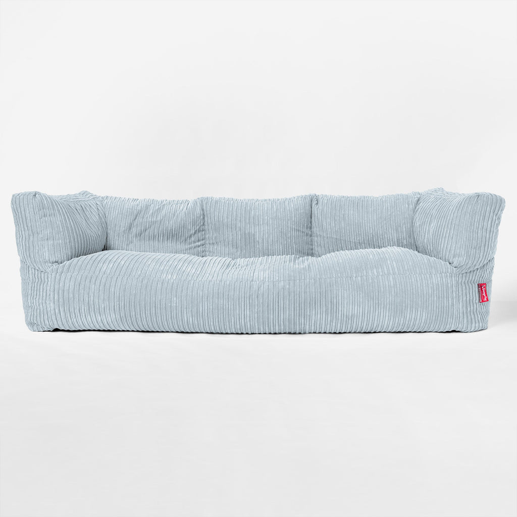【美品】loungepug 3人掛け ビーズ ローソファ ブラックコーデュロイ LoungePug 3人掛けアルバートビーズソファ-クラシック