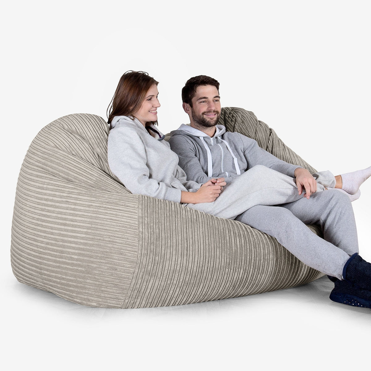 loungepug コーデュロイ ビーズソファ LoungePug超特大ビーズクッションソファ-クラシックコーデュロイミンク