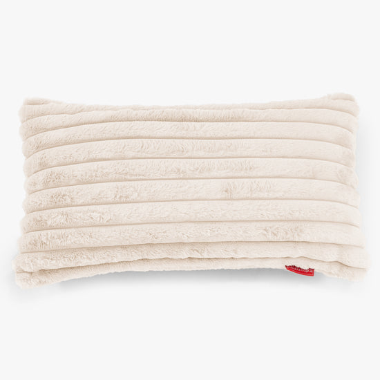 XL長方形枕クッション 40 x 80cm  - ふわふわコーデュロイクリーム 01