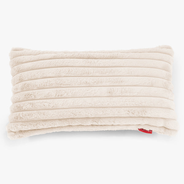 XL長方形枕クッション 40 x 80cm  - ふわふわコーデュロイクリーム 01