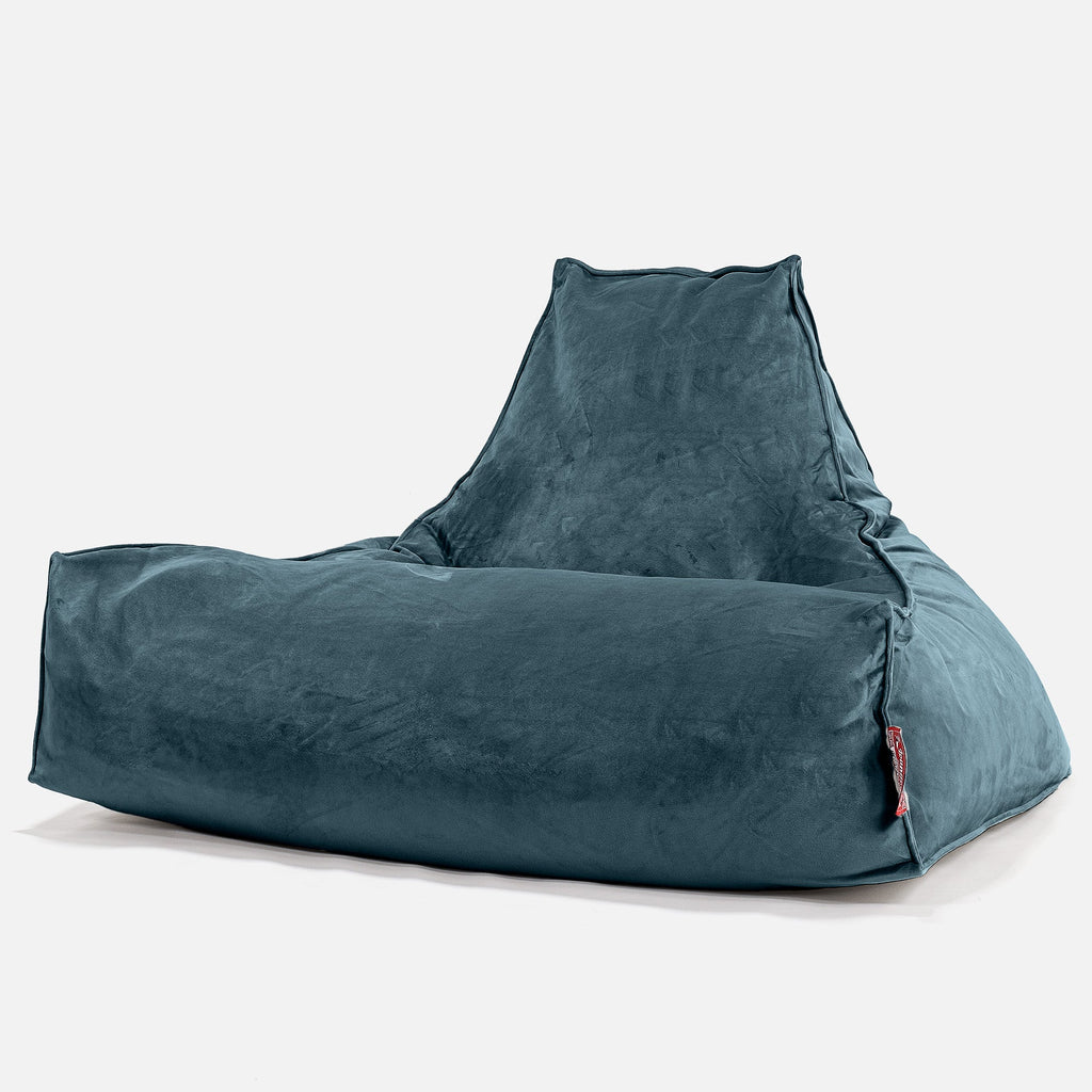 LoungePugラウンジャービーズクッション-ベルベットティール– Lounge