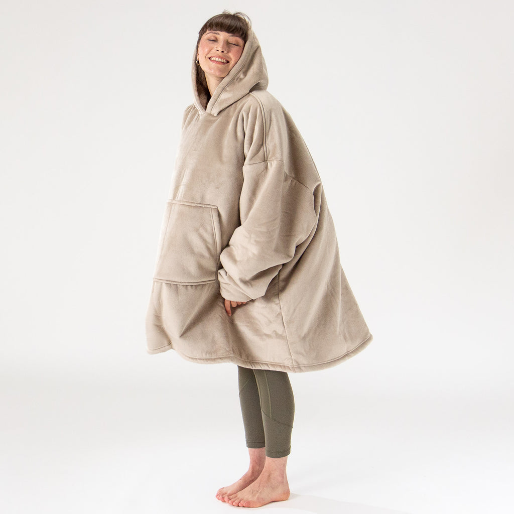 LOUNGE PUG、特大パーカーブランケット男女兼用, クリーム/ミンク Lounge Pug Japan