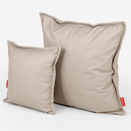 クッションカバー 47 x 47cm - ヴィーガンレザーアイボリー 02