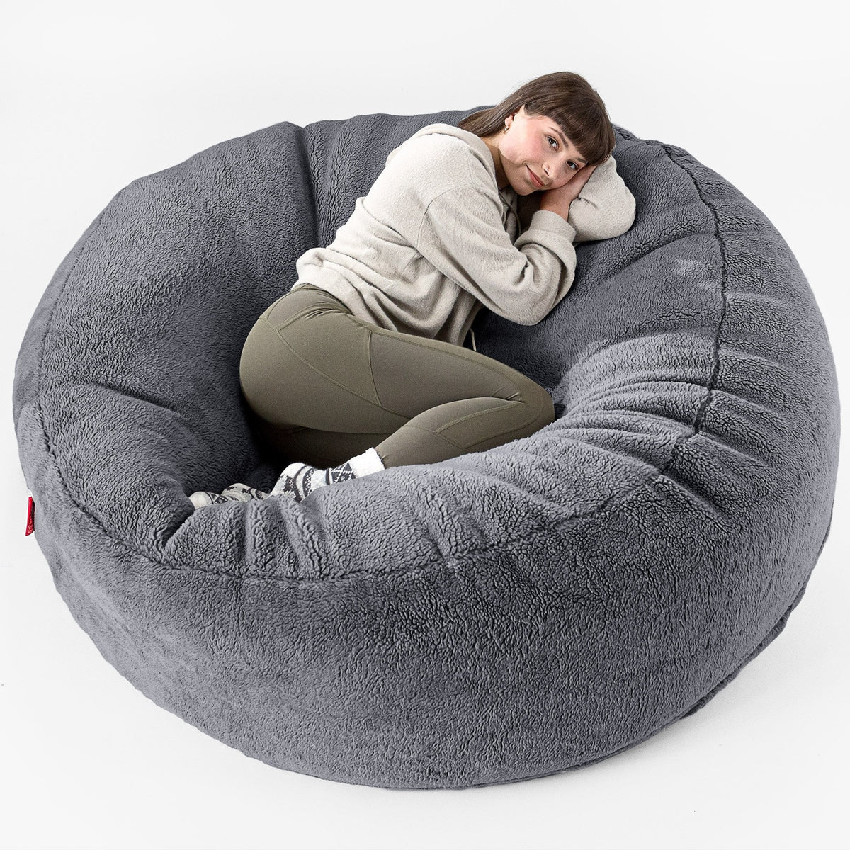 lounge pug ダークグレー ビーズソファ LoungePug ジョセフィンソファビーズクッション - ポンポン