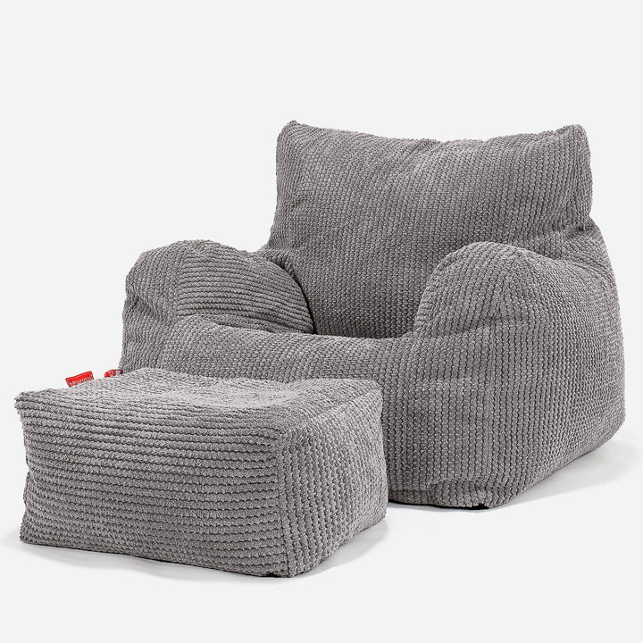 特別オファー LoungePug ティーン向けビーズアームチェア-ポンポン ビーズクッション・クッションソファ