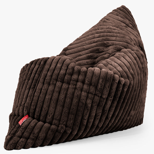 XXL特大ビーズクッション - ふわふわコーデュロイコーヒーブラウン Fabric Close-up Image
