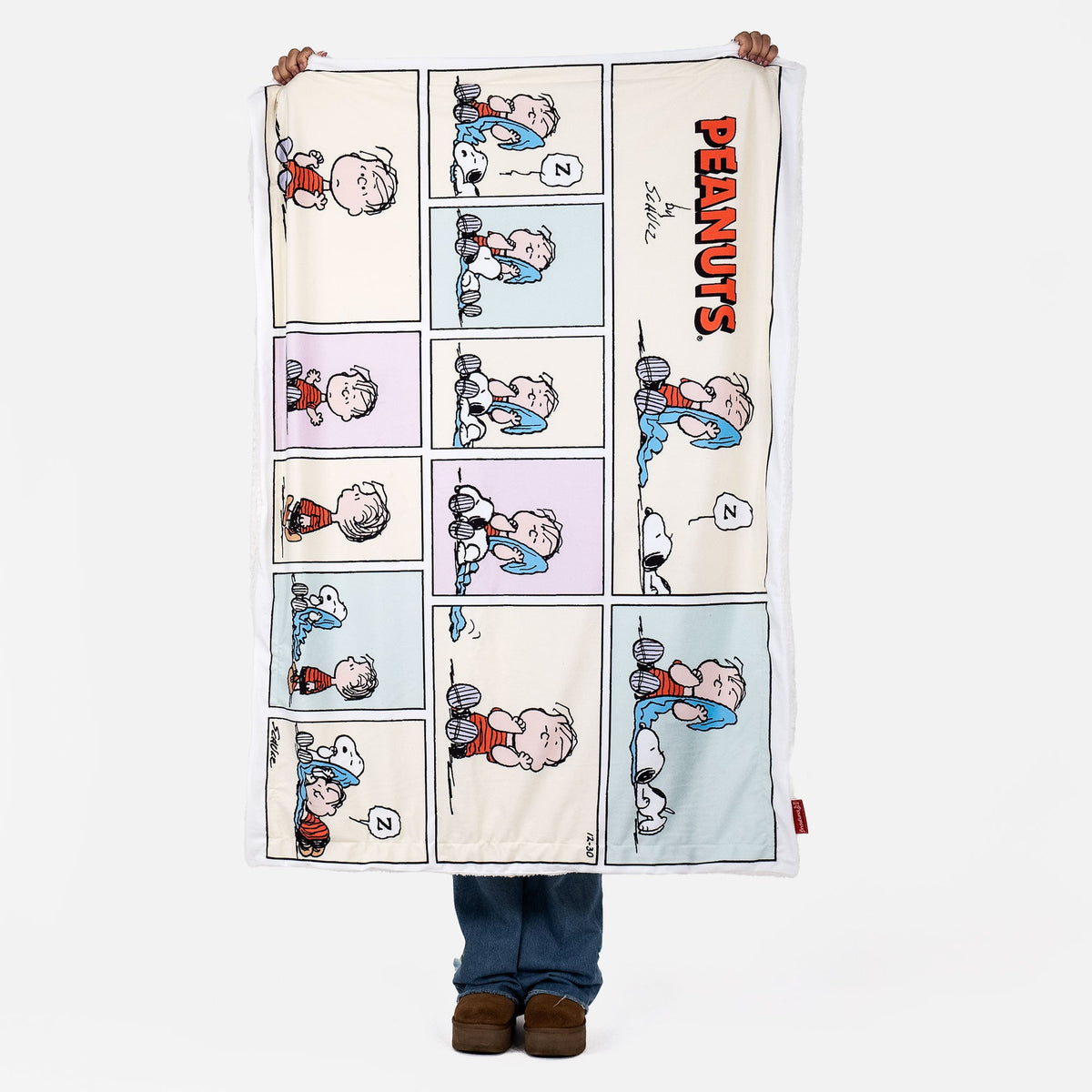 スヌーピーBIGブランケット peanuts-snoopy-heart-grey-