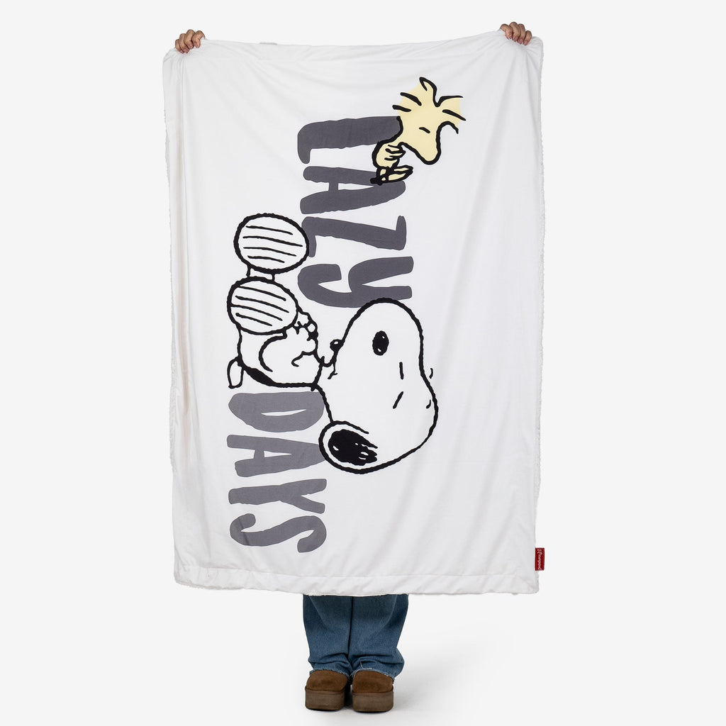 スヌーピーBIGブランケット peanuts-snoopy-mink-lazy-